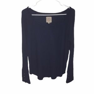 Chaser Waffle Knit Thermal Long Sleeve Top Large